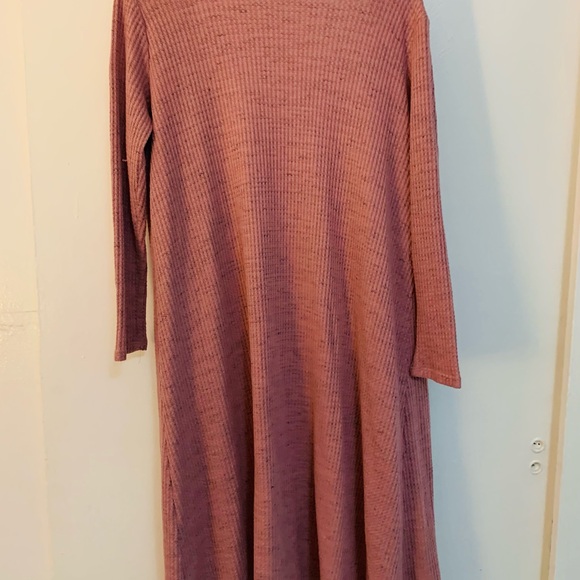 Long Pink Ribbed Cardigan - Picture 3 of 3